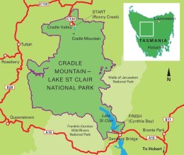 Overland Track Map