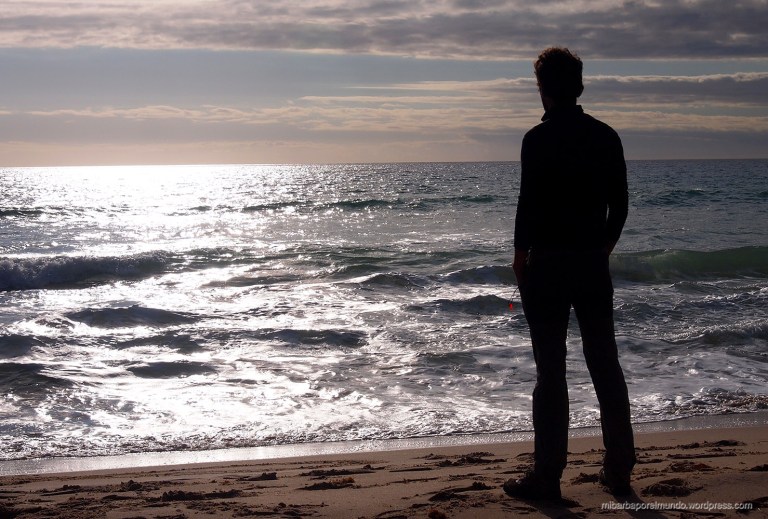 Saúl en Maslin Beach (Australia)