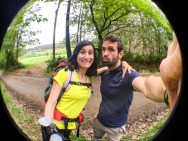 Peregrinos disfrutando del camino