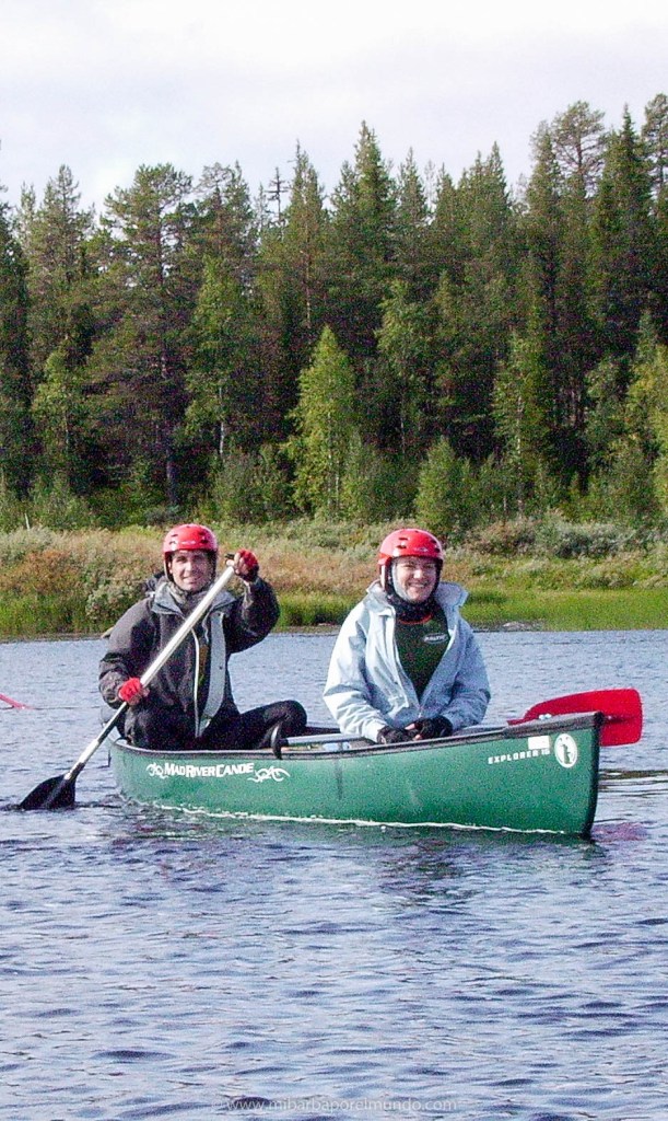 Mi barba en el timón de la canoa - Finlandia